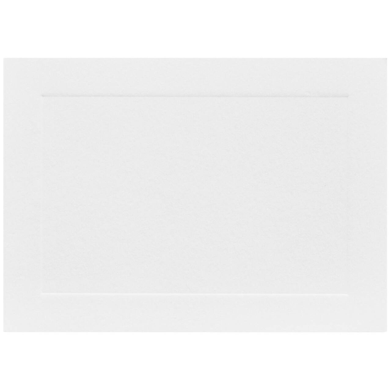 JAM Paper 3.5" x 4.875" White Panel Blank Flat Note Cards